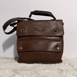 Overland Outfitters Brown Leather Crossbody / Shoulder /  Satchel bag